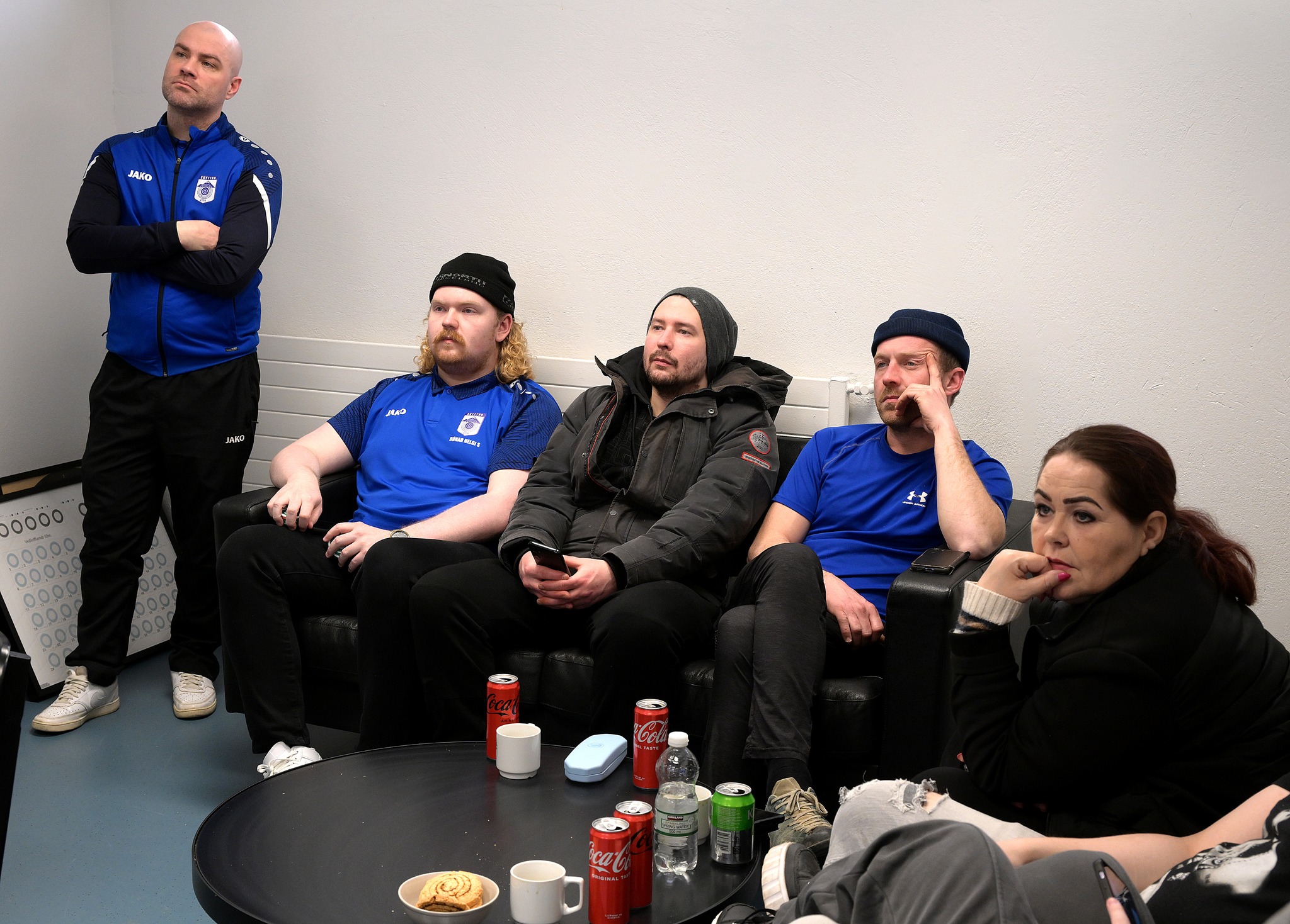 Skyttur að fylgjast með keppninni